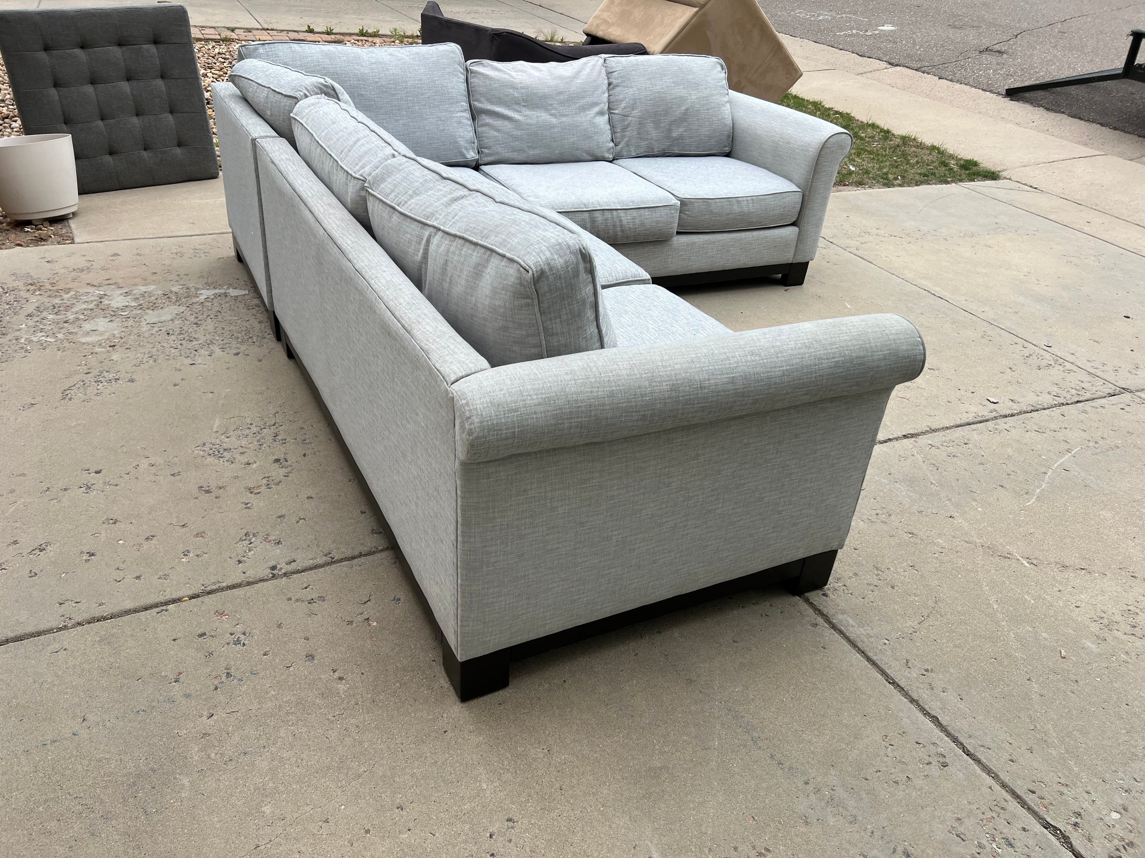 Large White Sectional