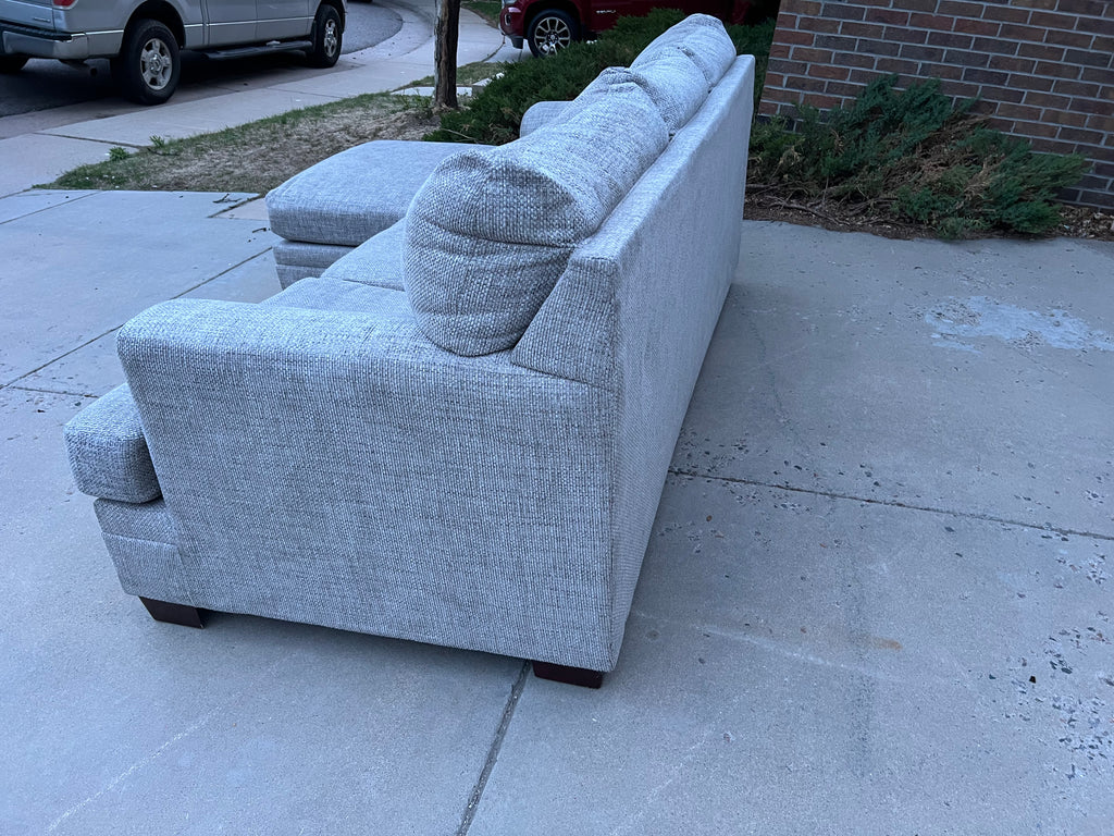 Grey Sectional with Reversible Chaise