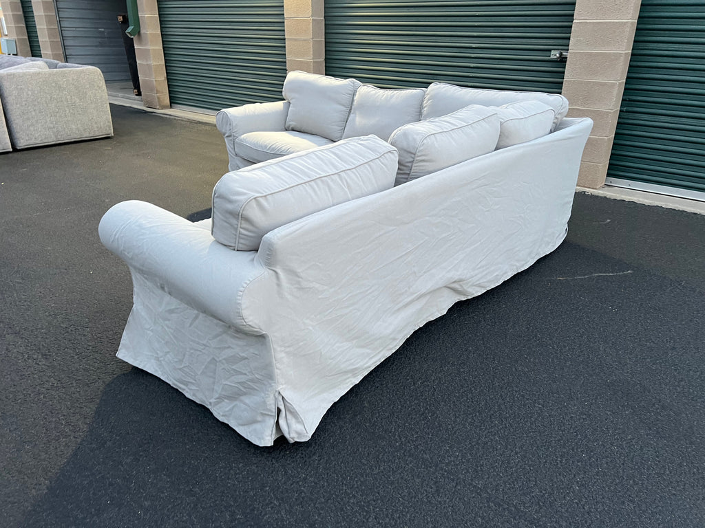 Light Grey L Sectional with Washable Cover