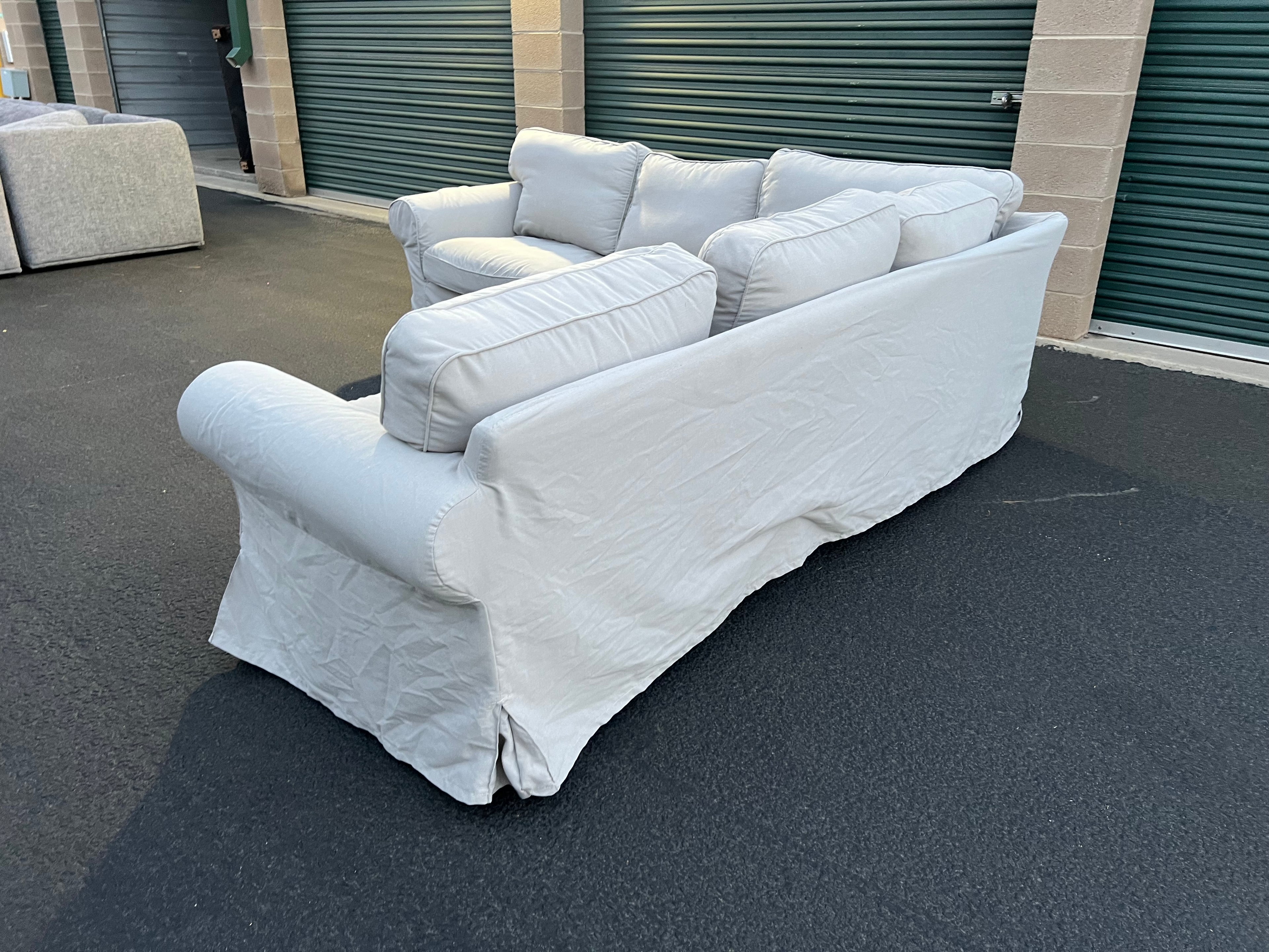 Light Grey L Sectional with Washable Cover