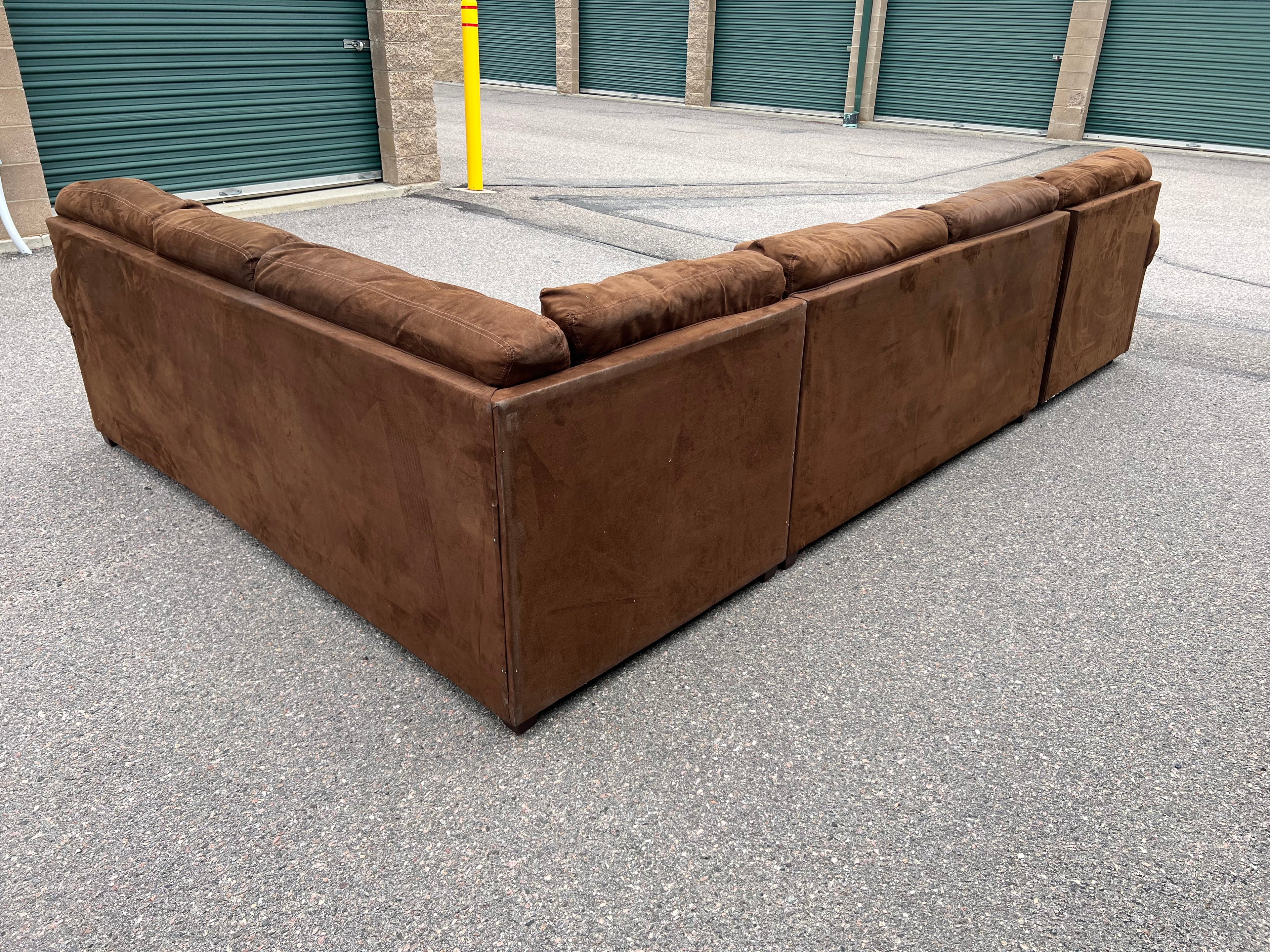 Large Brown U-Shaped Sectional
