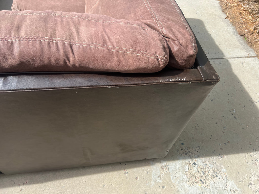 Large Brown Sectional with Ottoman