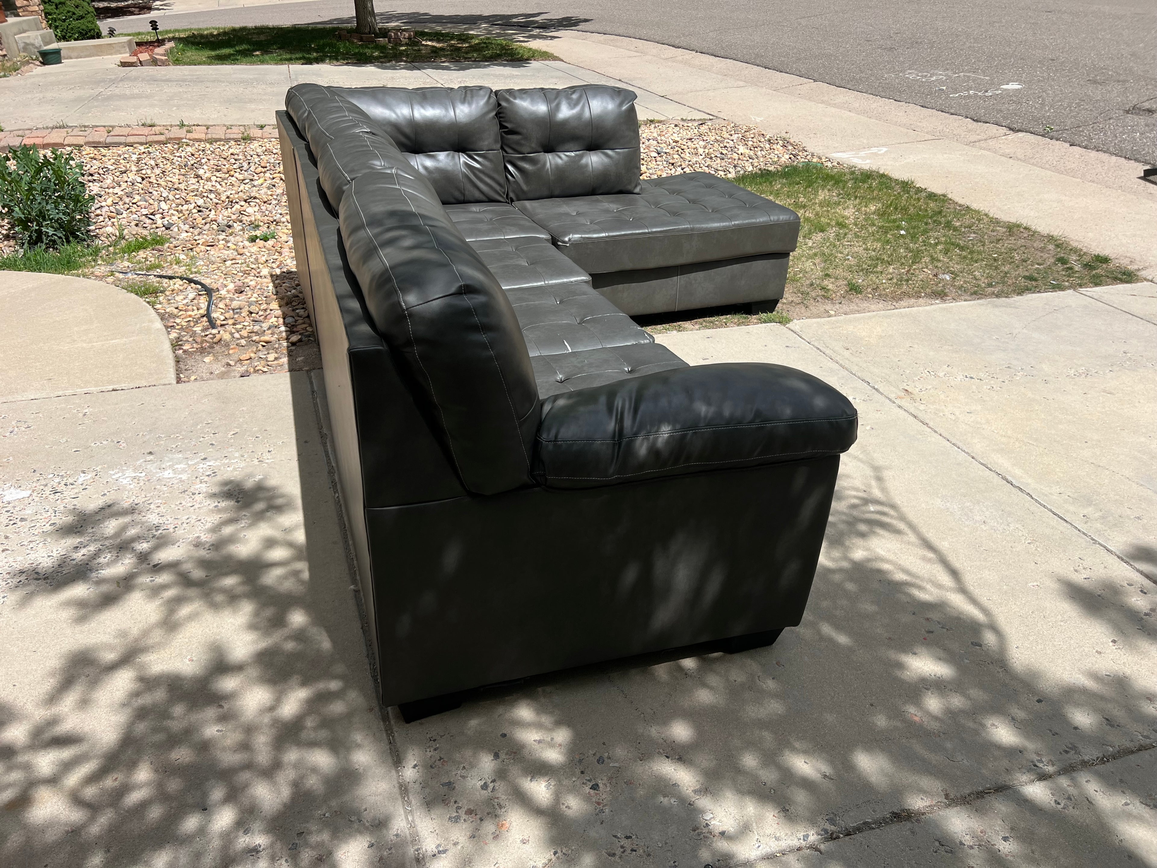Leather Style Sectional