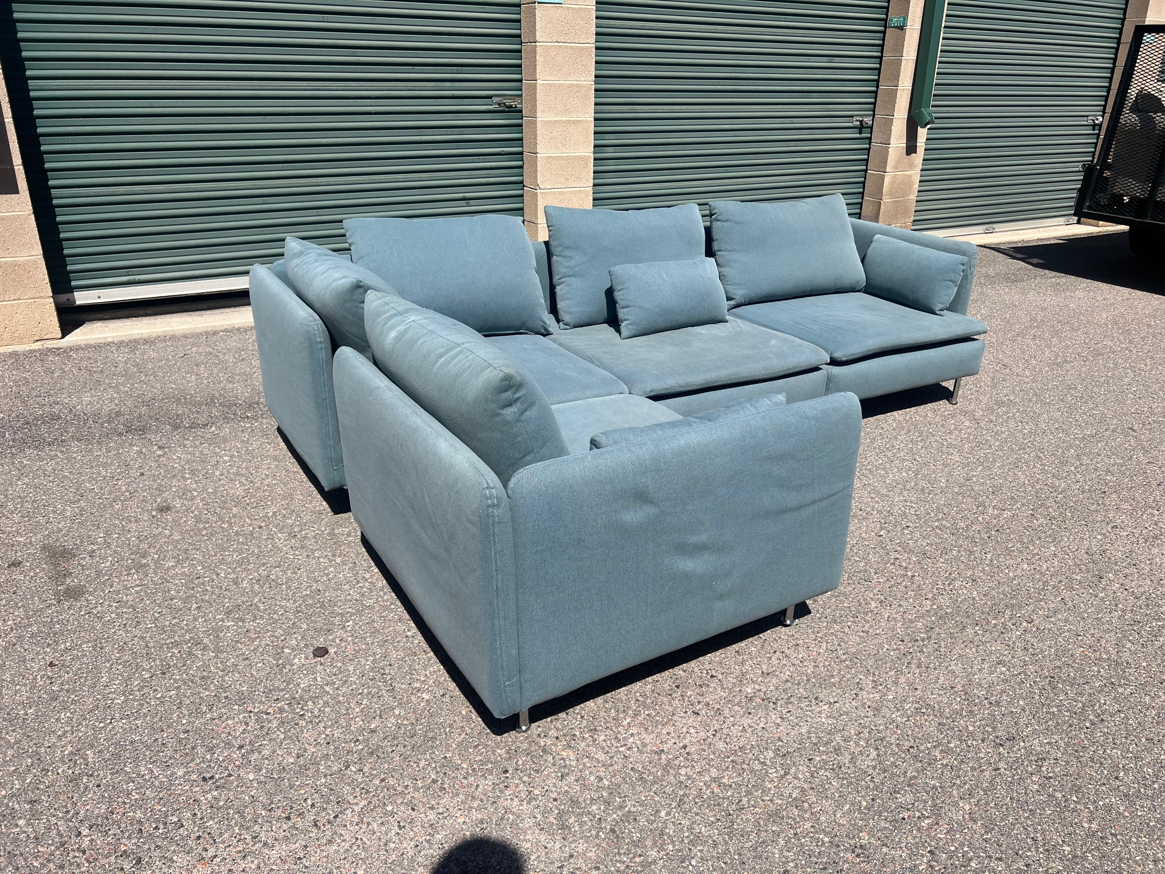 Modern Teal Sectional