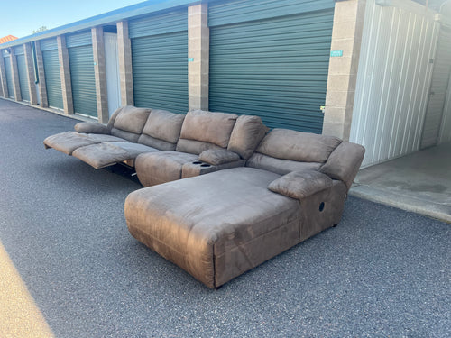 Brown Reclining Massive Sectional