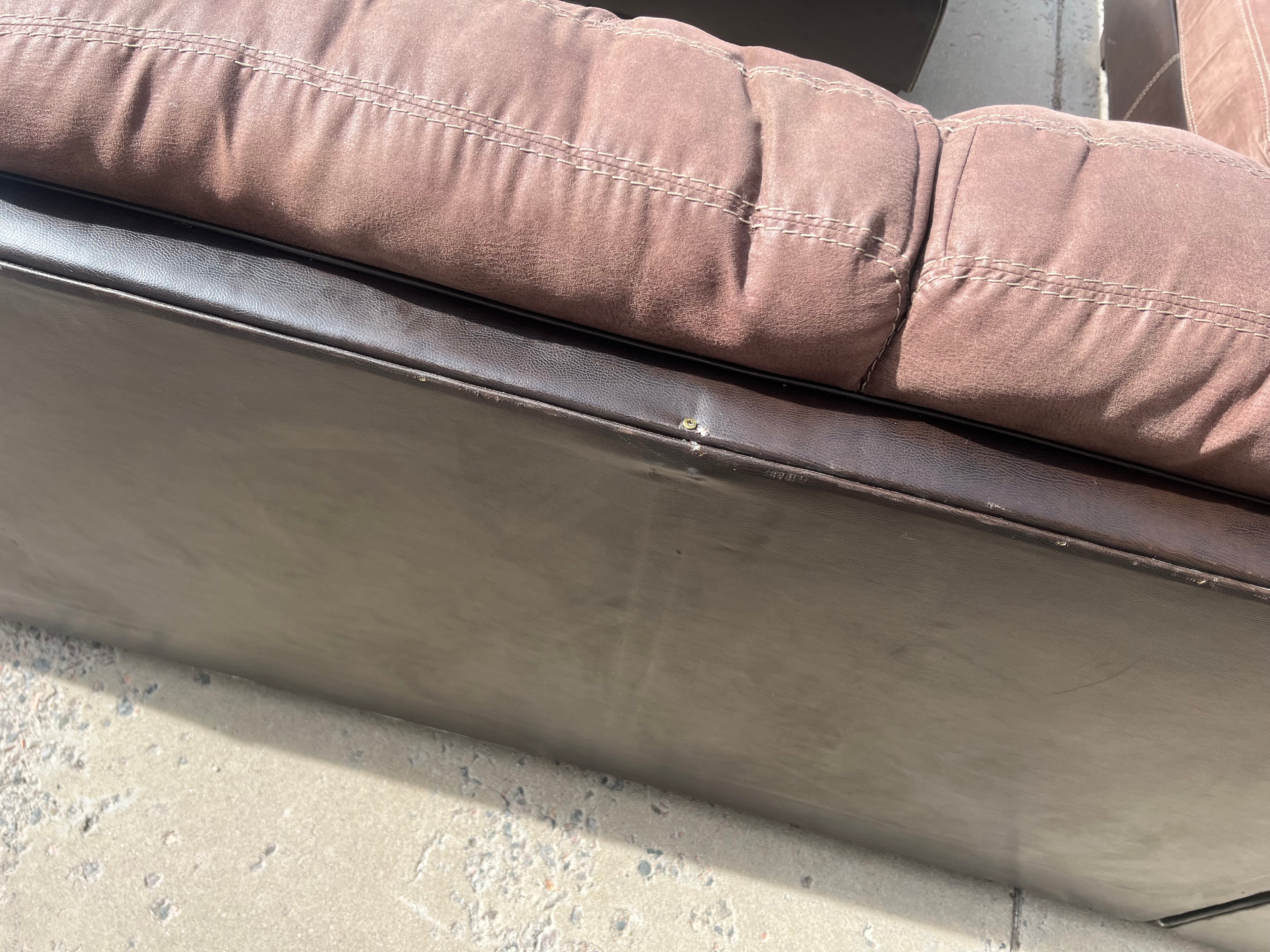 Large Brown Sectional with Ottoman