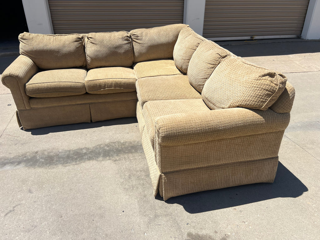 Beige Ethan Allen L Sectional