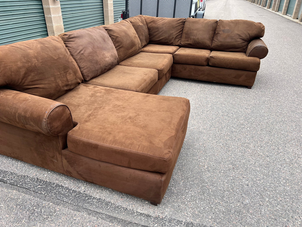 Large Brown U-Shaped Sectional