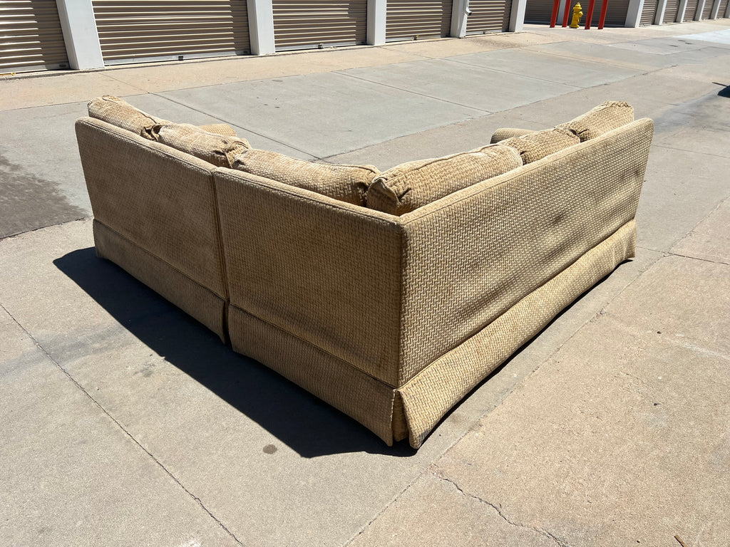 Beige Ethan Allen L Sectional