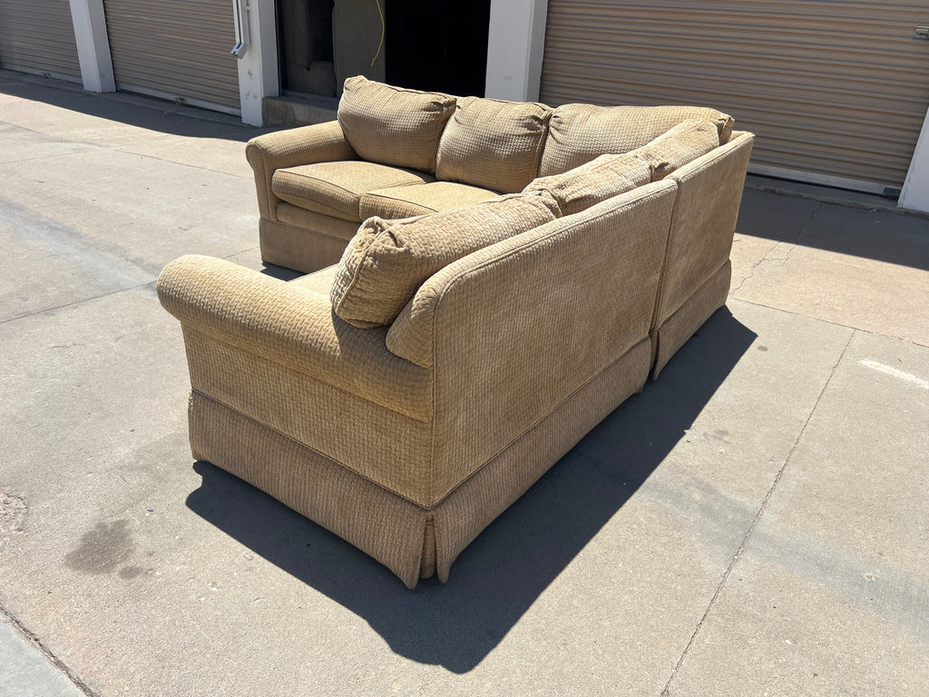 Beige Ethan Allen L Sectional