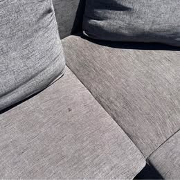 Large Grey Modular Sectional with Ottoman