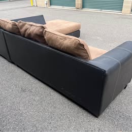 Two-Tone Brown L Sectional