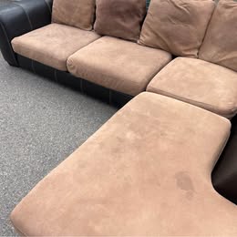 Two-Tone Brown L Sectional