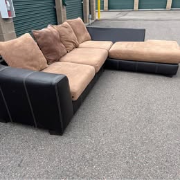 Two-Tone Brown L Sectional