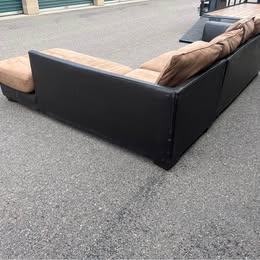 Two-Tone Brown L Sectional