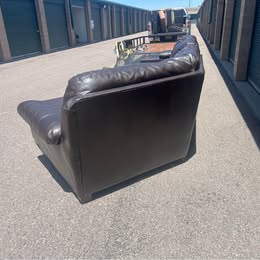 Large Leather Sectional with Cuddler and Cupholders