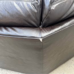 Leather Sectional with Cuddler