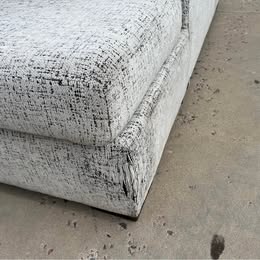 White Speckled L Sectional