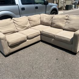 Beige L Shaped Ashley Furniture Sectional