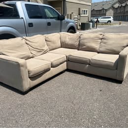 Beige L Shaped Ashley Furniture Sectional