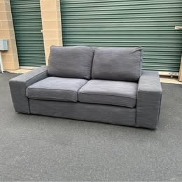 Grey Super Comfy Low-profile Love Seat