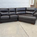 Leather Sectional with Cuddler