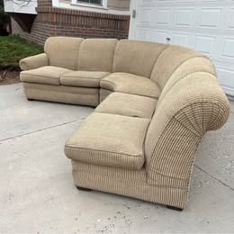 Beige Curved Sectional