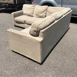 Beige L Shaped Ashley Furniture Sectional