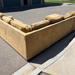 Large Beige U Shaped Sectional Sofa