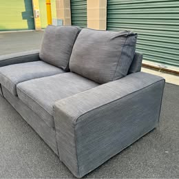 Grey Super Comfy Low-profile Love Seat