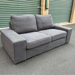 Grey Super Comfy Low-profile Love Seat