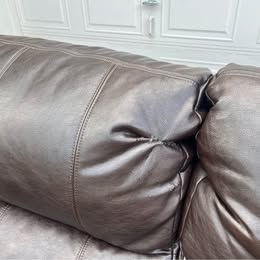 Leather Sectional with Cuddler