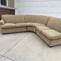 Beige Curved Sectional