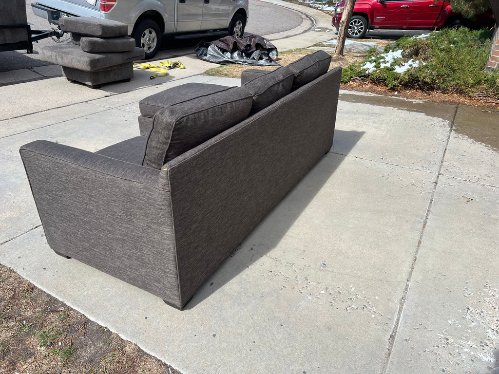 Grey Sectional with Reversible Storage Chaise