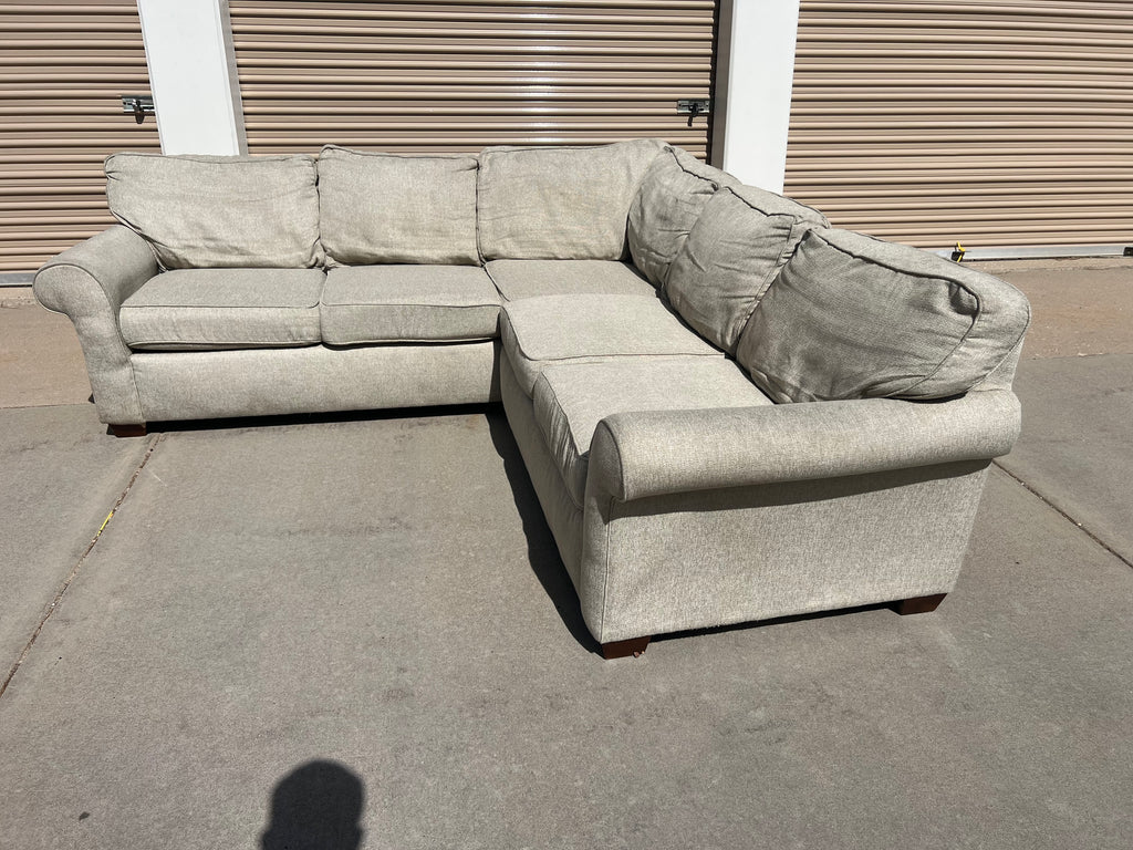Cream L-Shaped Comfy Sectional
