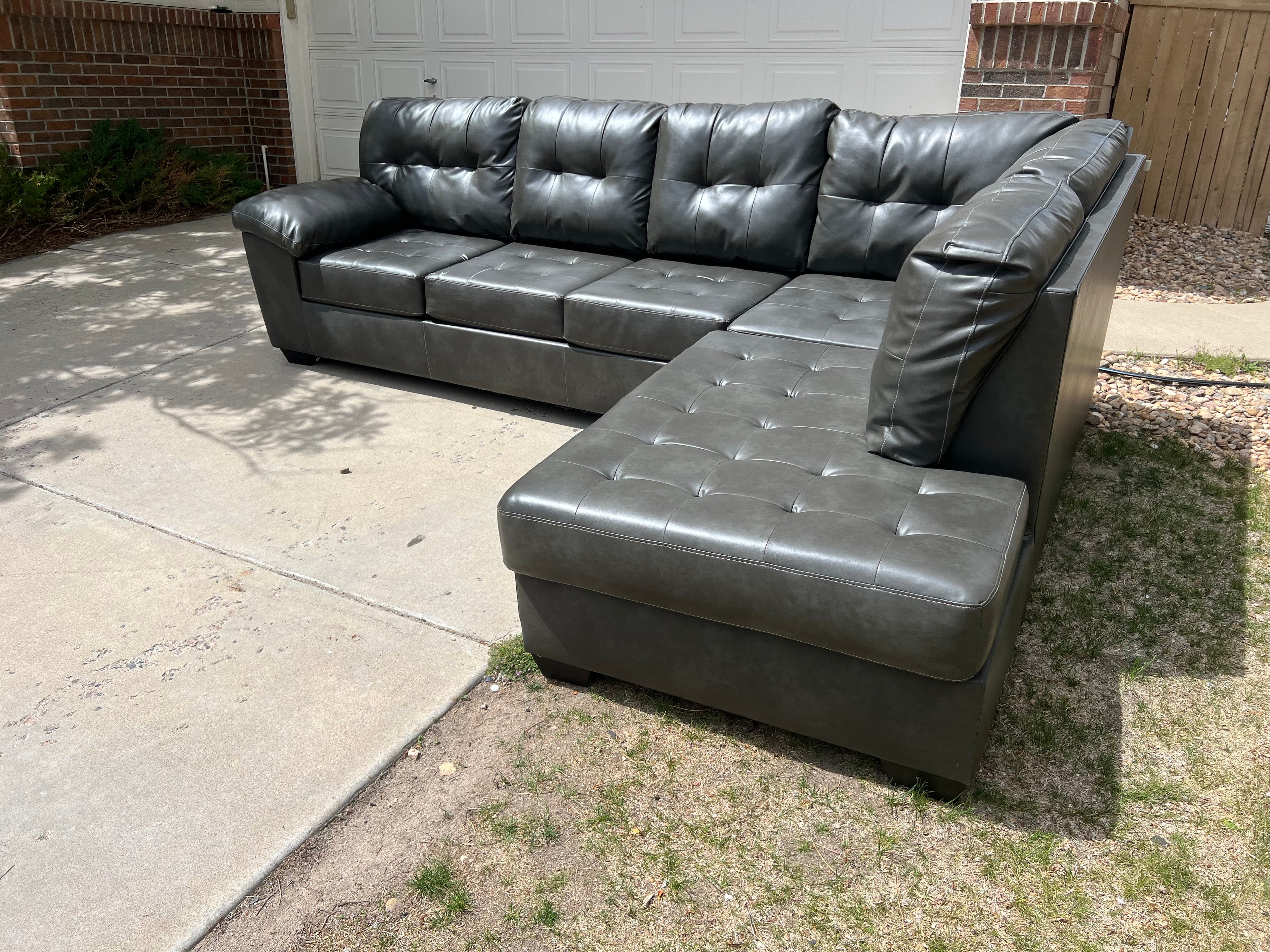 Leather Style Sectional