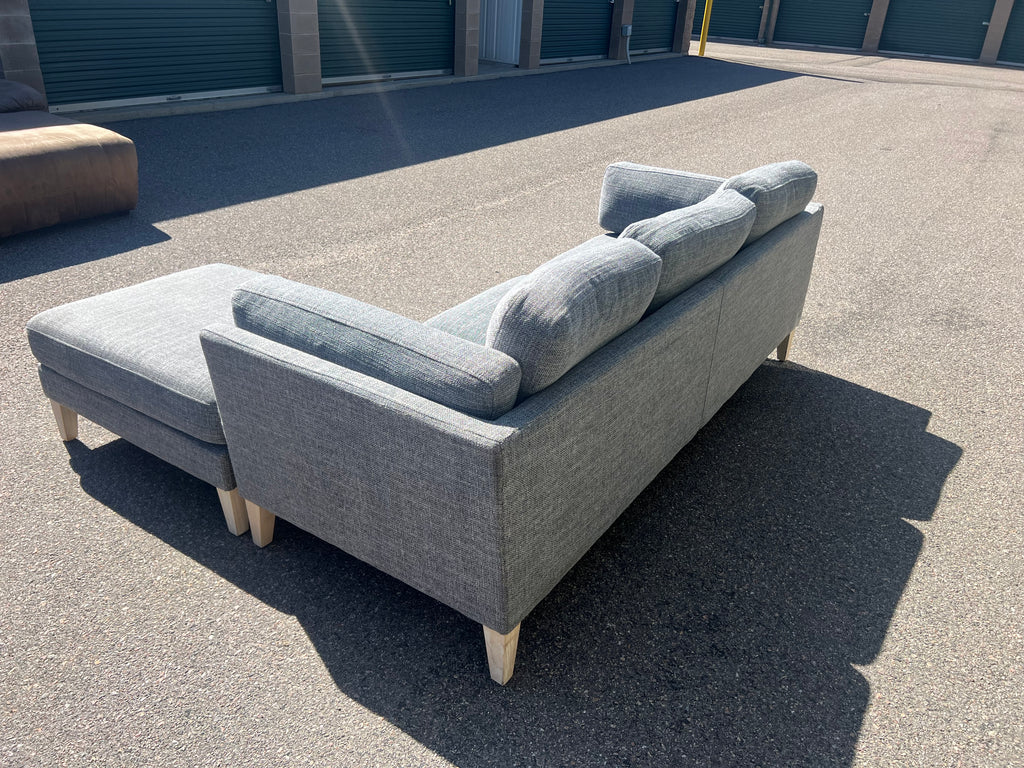 Grey Sectional with Chaise Ottoman