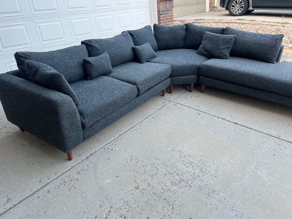 Grey Mid Century Modern Sectional