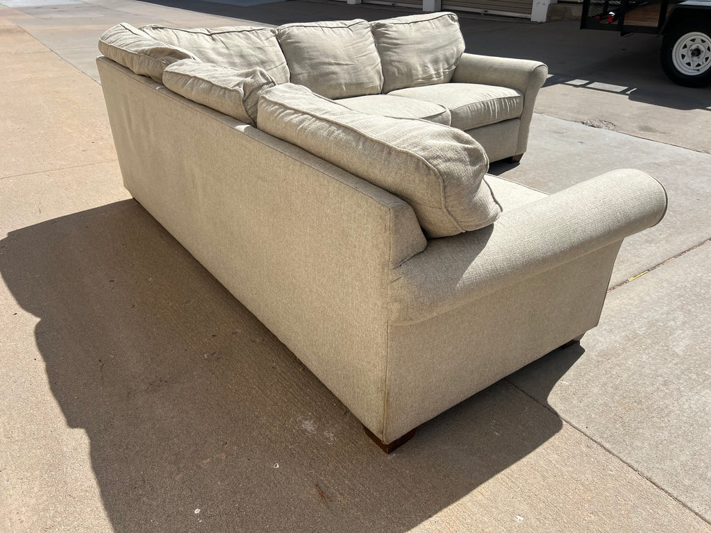 Cream L-Shaped Comfy Sectional