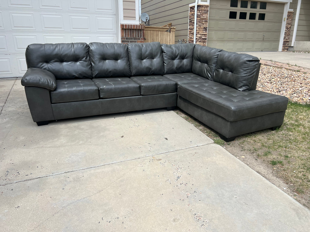 Leather Style Sectional