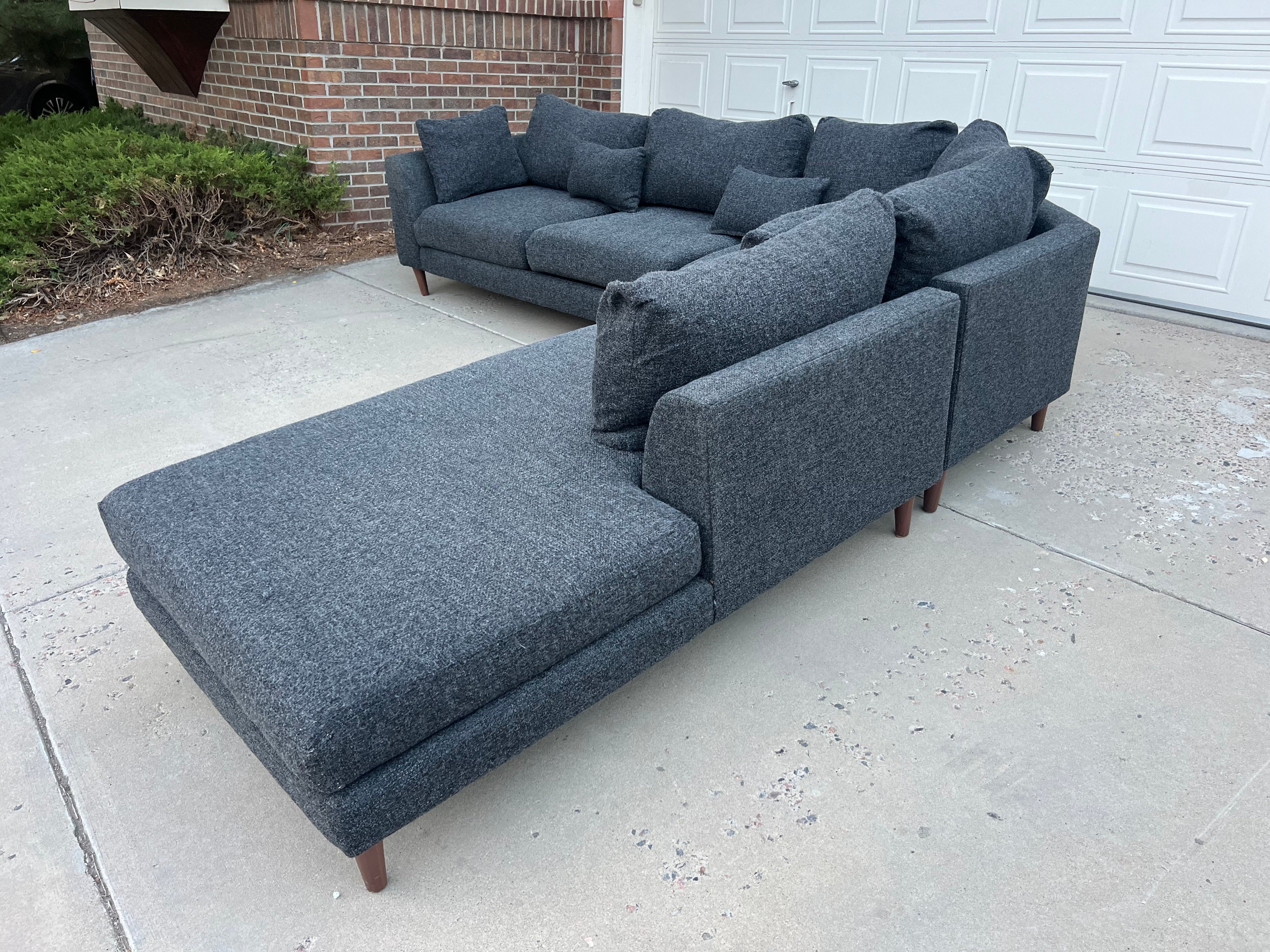 Grey Mid Century Modern Sectional