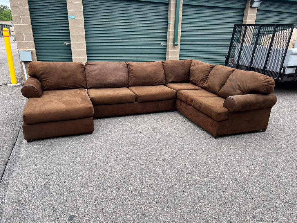 Large Brown U-Shaped Sectional