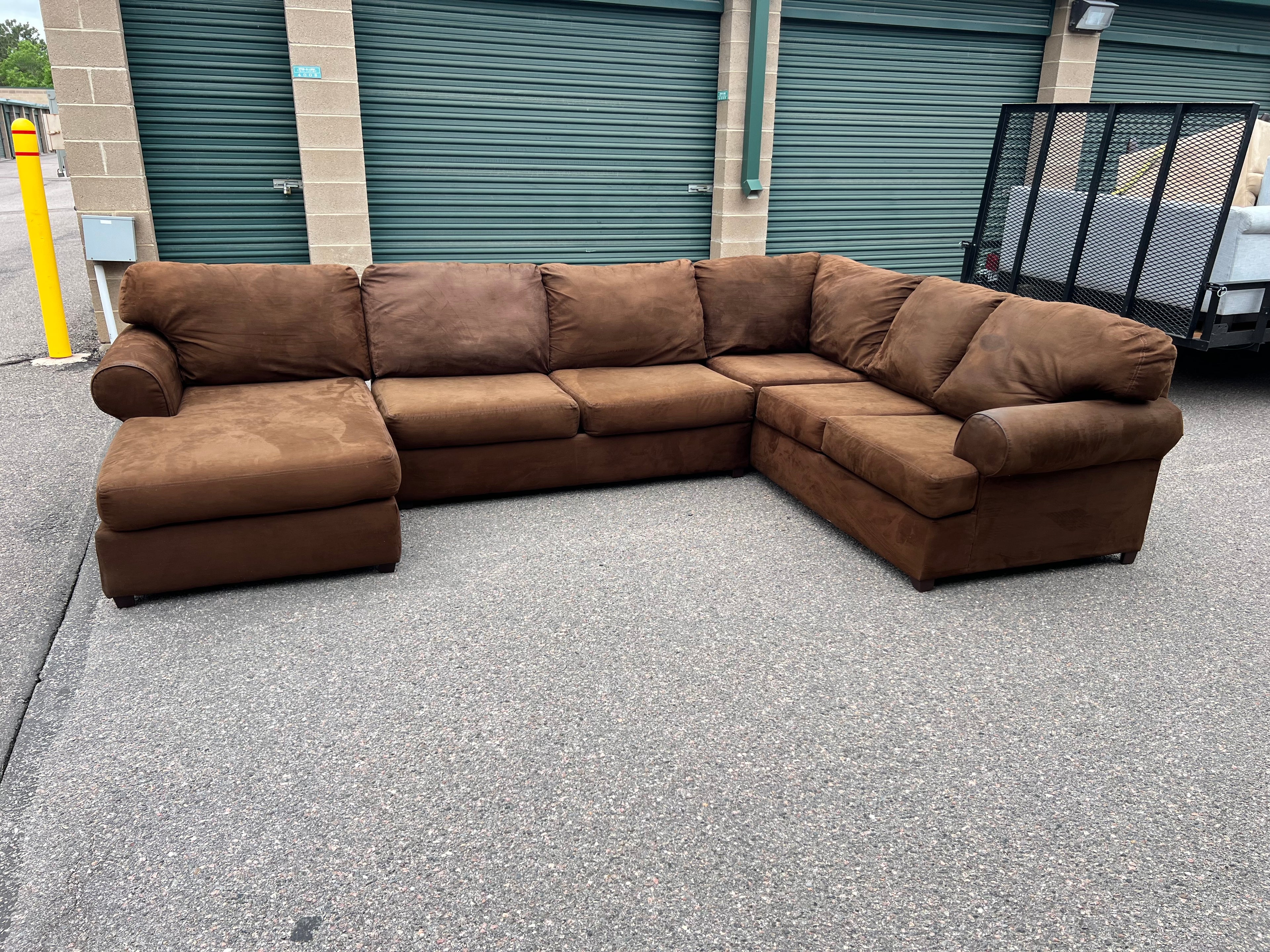 Large Brown U-Shaped Sectional