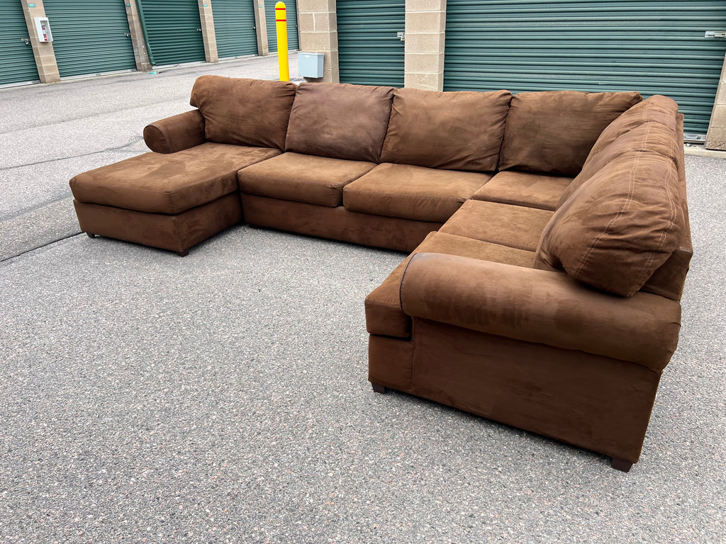 Large Brown U-Shaped Sectional