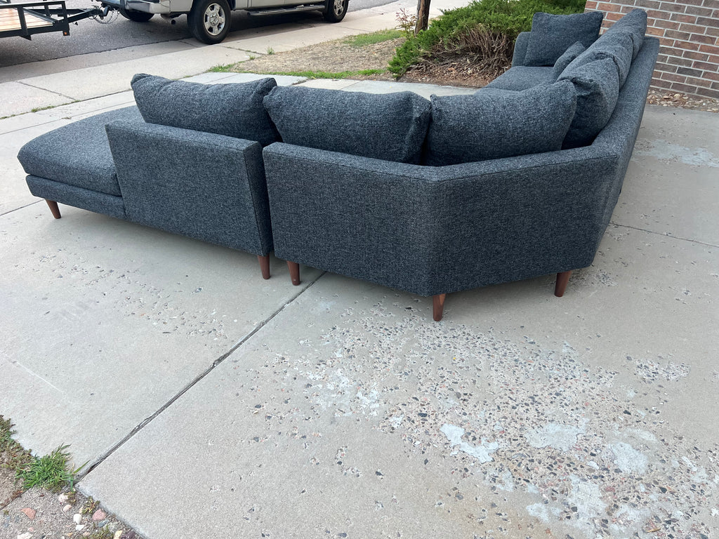 Grey Mid Century Modern Sectional