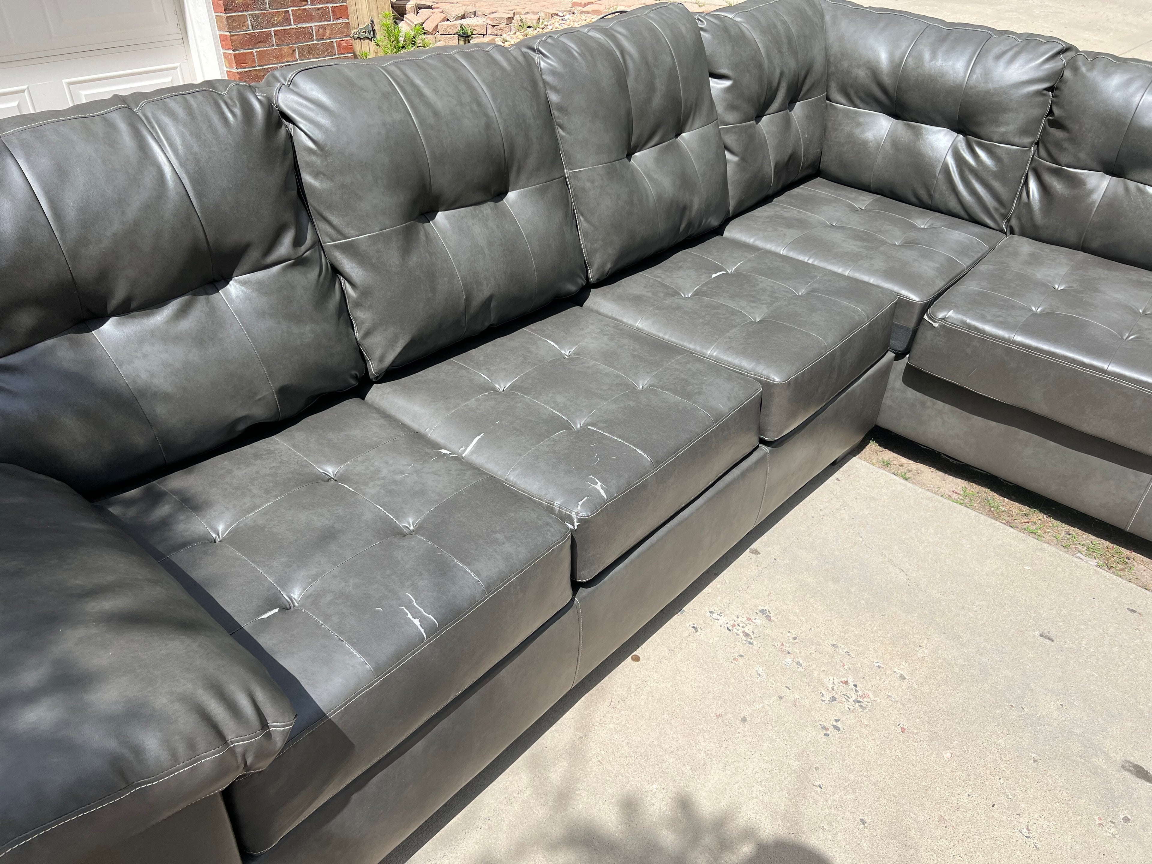 Leather Style Sectional