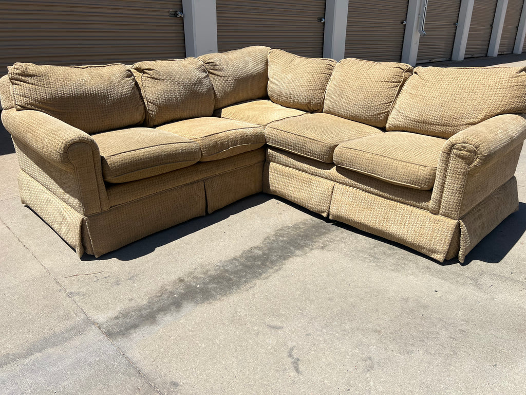 Beige Ethan Allen L Sectional