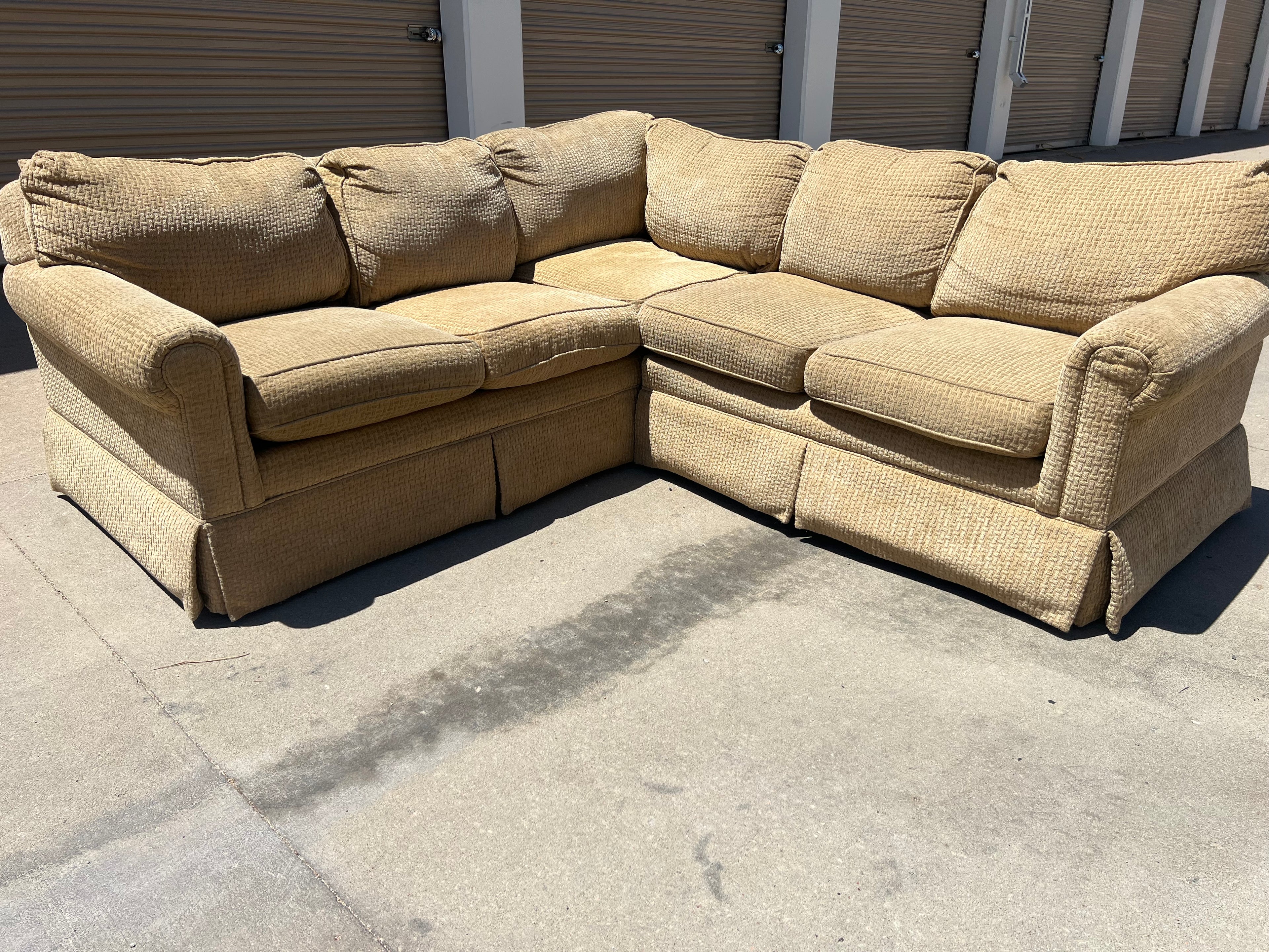 Beige Ethan Allen L Sectional