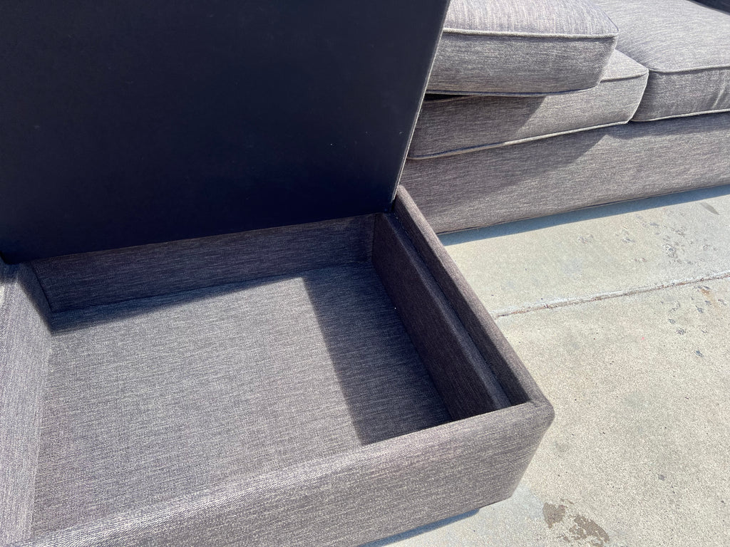 Grey Sectional with Reversible Storage Chaise