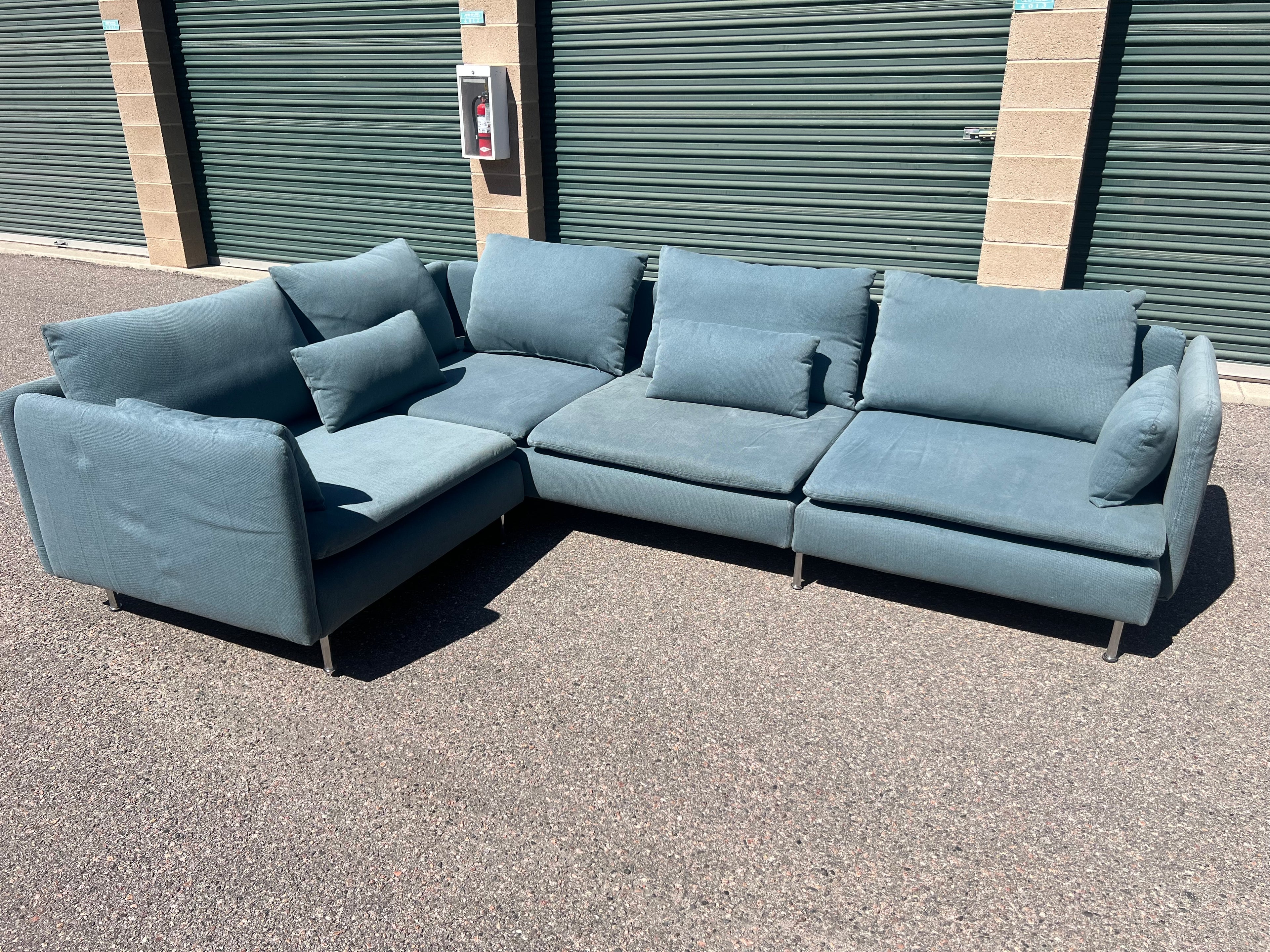 Modern Teal Sectional